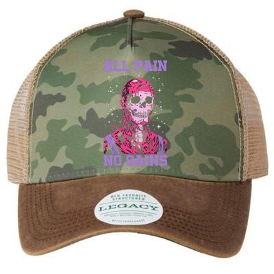 All Pain No Gains Gift Legacy Tie Dye Trucker Hat