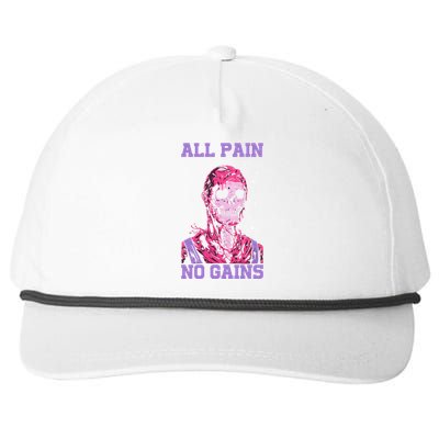 All Pain No Gains Gift Snapback Five-Panel Rope Hat