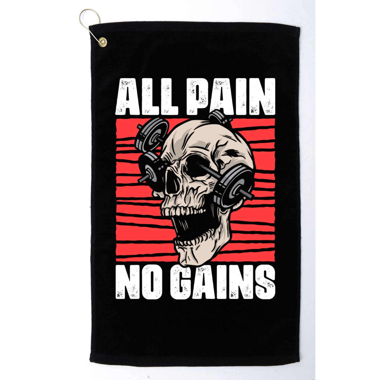 All Pain No Gains Fitness Gym Slogans For Bodybuilders Gift Golf Towel