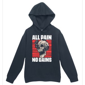 All Pain No Gains Fitness Gym Slogans For Bodybuilders Gift Urban Pullover Hoodie