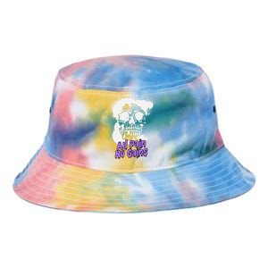 All Pain No Gains Weightlifting Powerlifting Skull Gift Tie Dye Newport Bucket Hat