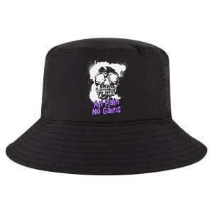 All Pain No Gains Weightlifting Powerlifting Skull Gift Cool Comfort Performance Bucket Hat