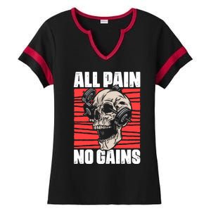 All Pain No Gains Fitness Gym Slogans For Bodybuilders Cute Gift Ladies Halftime Notch Neck Tee