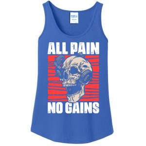 All Pain No Gains Fitness Gym Slogans For Bodybuilders Cute Gift Ladies Essential Tank