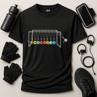 Astrophysicist Planets Newton´S Cradle Cooling Performance Crew T-Shirt