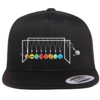 Astrophysicist Planets Newton´S Cradle Flat Bill Trucker Hat