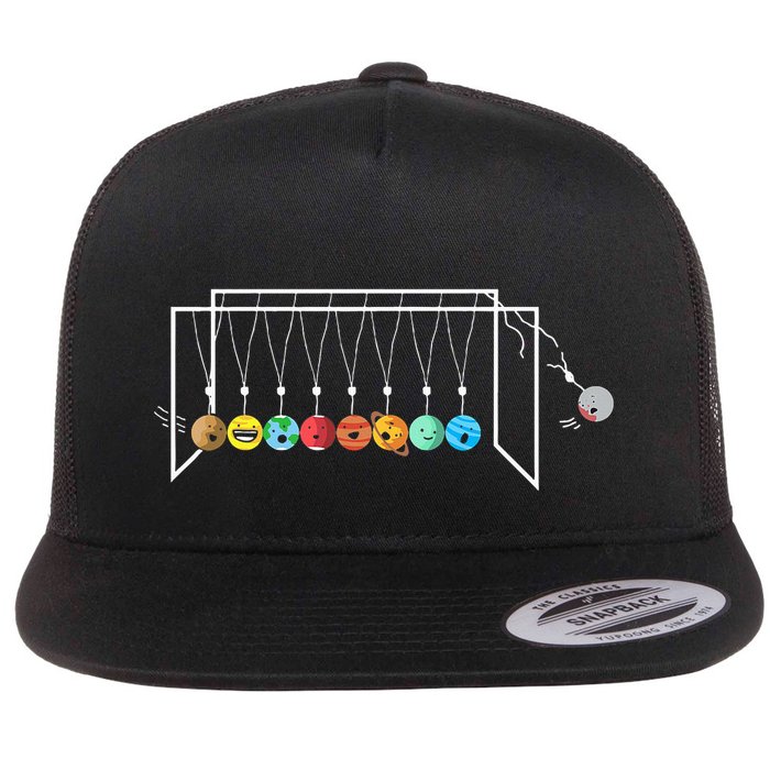 Astrophysicist Planets Newton´S Cradle Flat Bill Trucker Hat