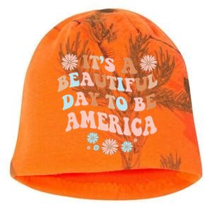 America Personalized Name Beautiful Day America Birthday Gift Kati - Camo Knit Beanie