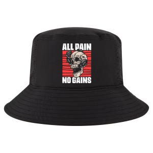 All Pain No Gains Fitness Gym Slogans For Bodybuilders Cute Gift Cool Comfort Performance Bucket Hat