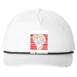 All Pain No Gains Fitness Gym Slogans For Bodybuilders Cute Gift Snapback Five-Panel Rope Hat