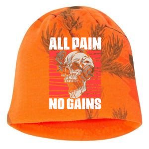 All Pain No Gains Fitness Gym Slogans For Bodybuilders Cute Gift Kati - Camo Knit Beanie