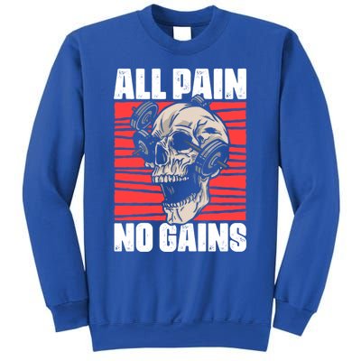 All Pain No Gains Fitness Gym Slogans For Bodybuilders Cute Gift Sweatshirt