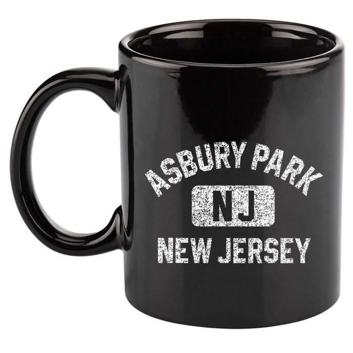 Asbury Park Nj New Jersey Gym Style 11oz C Handle Ceramic Mug