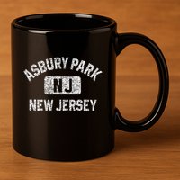 Asbury Park Nj New Jersey Gym Style 11oz C Handle Ceramic Mug