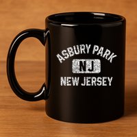 Asbury Park Nj New Jersey Gym Style 11oz C Handle Ceramic Mug