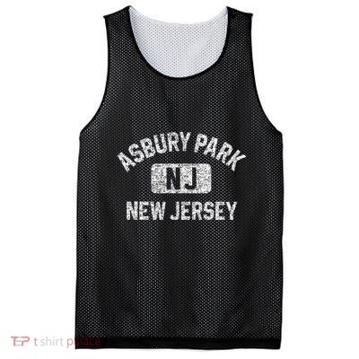 Asbury Park Nj New Jersey Gym Style Mesh Reversible Basketball Jersey Tank