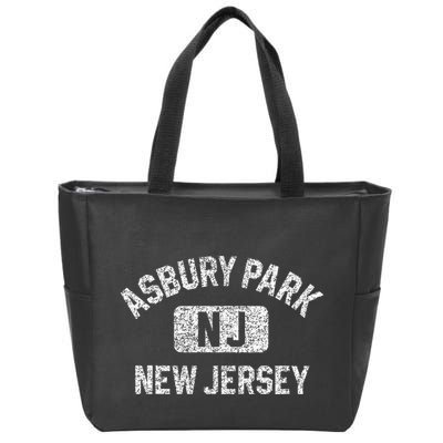 Asbury Park Nj New Jersey Gym Style Zip Tote Bag