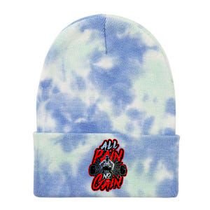 All Pain No Gain Gift Gym Workout Weight And Barbell Gift Tie Dye 12in Knit Beanie