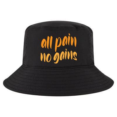 All Pain No Gain Exercise Workout Gym Weightlifting Fitness Cool Gift Cool Comfort Performance Bucket Hat