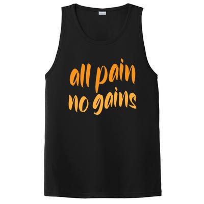 All Pain No Gain Exercise Workout Gym Weightlifting Fitness Cool Gift PosiCharge Competitor Tank