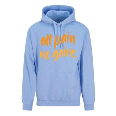 All Pain No Gain Exercise Workout Gym Weightlifting Fitness Cool Gift Unisex Surf Hoodie