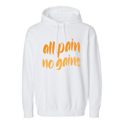 All Pain No Gain Exercise Workout Gym Weightlifting Fitness Cool Gift Garment-Dyed Fleece Hoodie