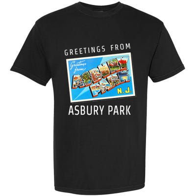 Asbury Park New Jersey Nj Travel Souvenir Gift Postcard Garment-Dyed Heavyweight T-Shirt