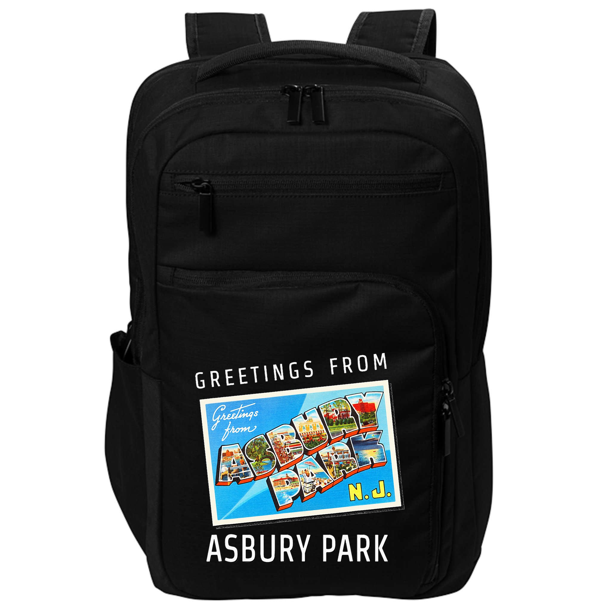 Asbury Park New Jersey Nj Travel Souvenir Gift Postcard Impact Tech Backpack