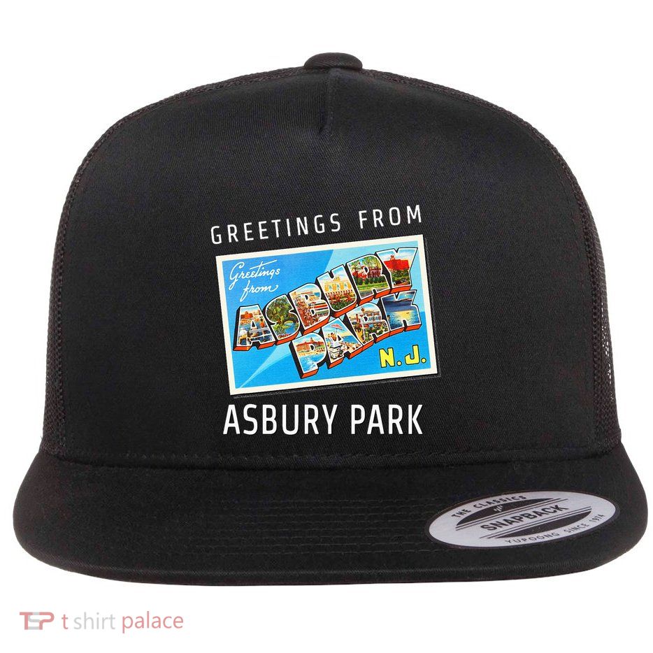Asbury Park New Jersey Nj Travel Souvenir Gift Postcard Flatbill Hat