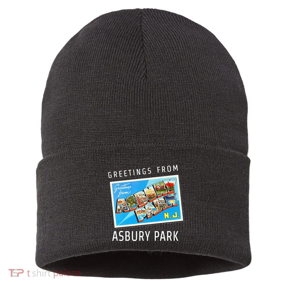 Asbury Park New Jersey Nj Travel Souvenir Gift Postcard Sustainable Knit Beanie