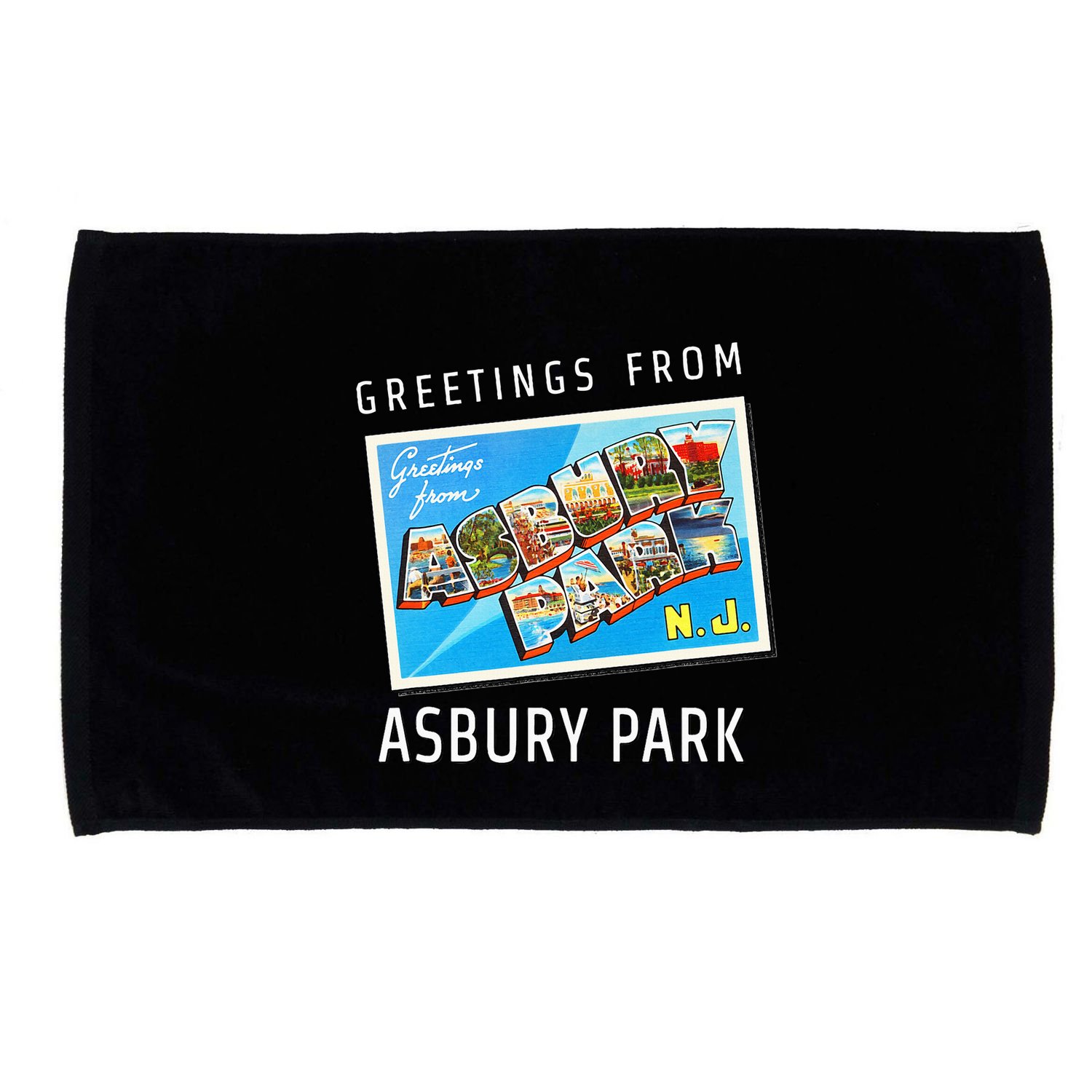 Asbury Park New Jersey Nj Travel Souvenir Gift Postcard Microfiber Hand Towel