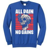 All Pain No Gains Fitness Gym Slogans For Bodybuilders Gift Sweatshirt