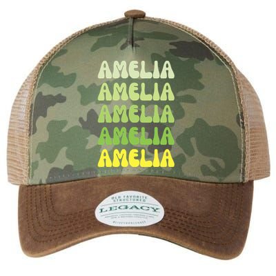 Amelia Personal Name Cute Gift Legacy Tie Dye Trucker Hat