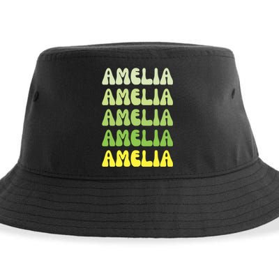 Amelia Personal Name Cute Gift Sustainable Bucket Hat