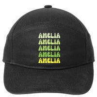 Amelia Personal Name Cute Gift 7-Panel Snapback Hat