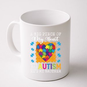 A Piece Of My Heart Has Autism My Brother Gift Coffee Mug