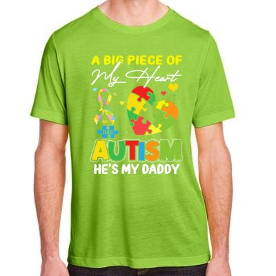 A Piece Of My Heart Has Autism My Daddy Gift Adult ChromaSoft Performance T-Shirt