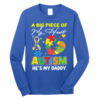 A Piece Of My Heart Has Autism My Daddy Gift Long Sleeve Shirt