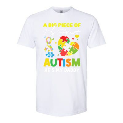 A Piece Of My Heart Has Autism My Daddy Gift Softstyle CVC T-Shirt