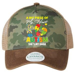 A Piece Of My Heart Has Autism My Gaga Great Gift Legacy Tie Dye Trucker Hat