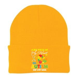 A Piece Of My Heart Has Autism My Gaga Great Gift Knit Cap Winter Beanie