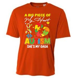 A Piece Of My Heart Has Autism My Gaga Great Gift Cooling Performance Crew T-Shirt