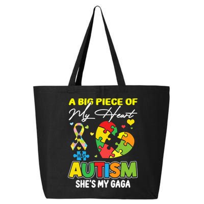 A Piece Of My Heart Has Autism My Gaga Great Gift 25L Jumbo Tote