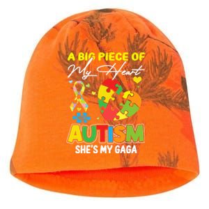 A Piece Of My Heart Has Autism My Gaga Great Gift Kati - Camo Knit Beanie