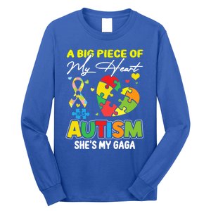 A Piece Of My Heart Has Autism My Gaga Great Gift Long Sleeve Shirt