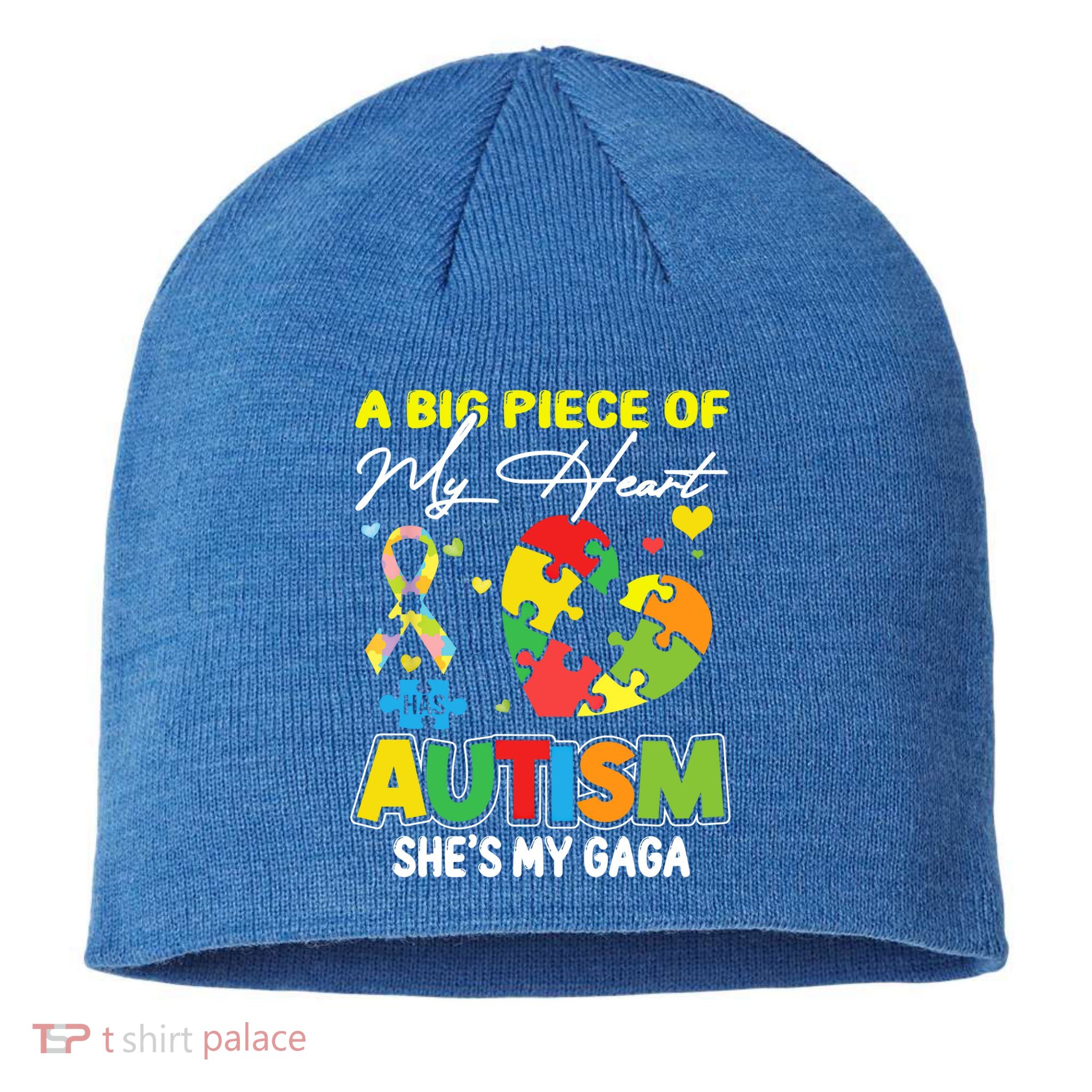 A Piece Of My Heart Has Autism My Gaga Great Gift Sustainable Beanie