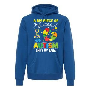 A Piece Of My Heart Has Autism My Gaga Great Gift Premium Hoodie