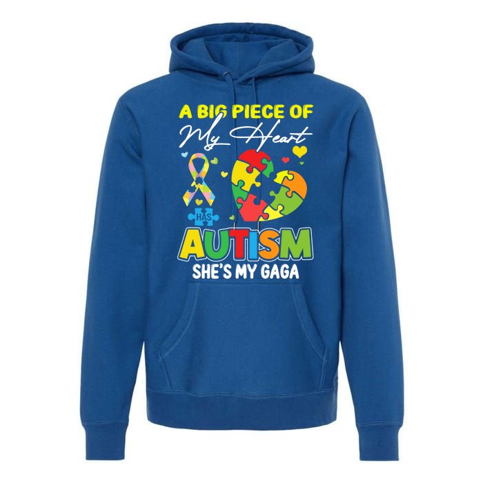 A Piece Of My Heart Has Autism My Gaga Great Gift Premium Hoodie