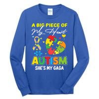 A Piece Of My Heart Has Autism My Gaga Great Gift Tall Long Sleeve T-Shirt