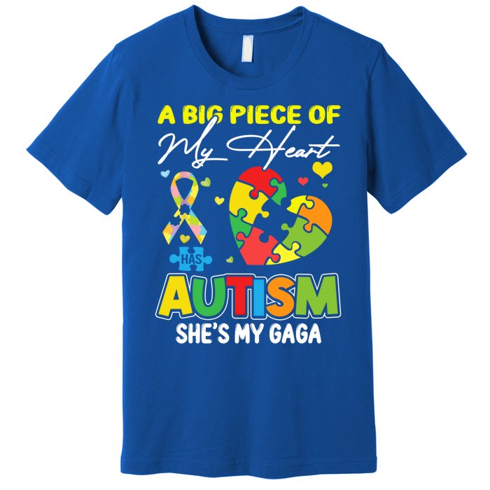 A Piece Of My Heart Has Autism My Gaga Great Gift Premium T-Shirt